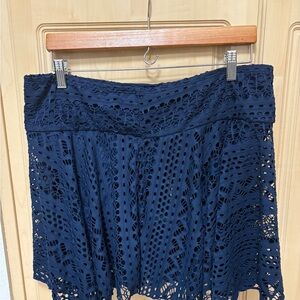 NEW Navy Blue Lace Swim Skirt super cute 2XL
